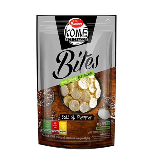 Munchee Kome Rice Cracker Bites Salt & Pepper 40G