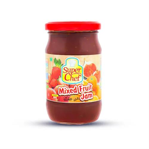 Super Chef Jam Mix Fruit With Pieces 380G