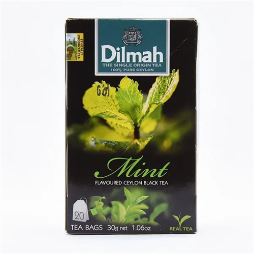 Dilmah Tea Flavored Black Bags Mint 20S 30G