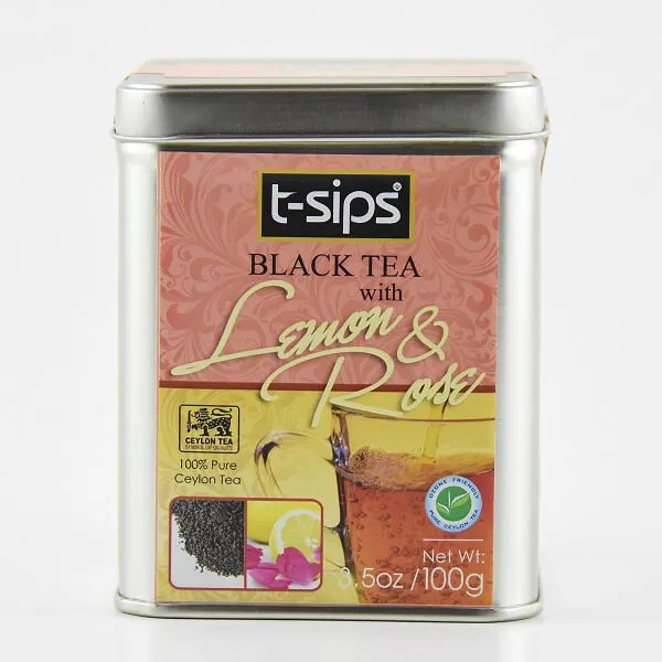 T-Sips Tea Silver Lemon Rose 100G