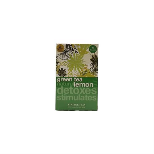 Vintage Natural Lemon Detoxes Stimulates Green Tea 30S 45G