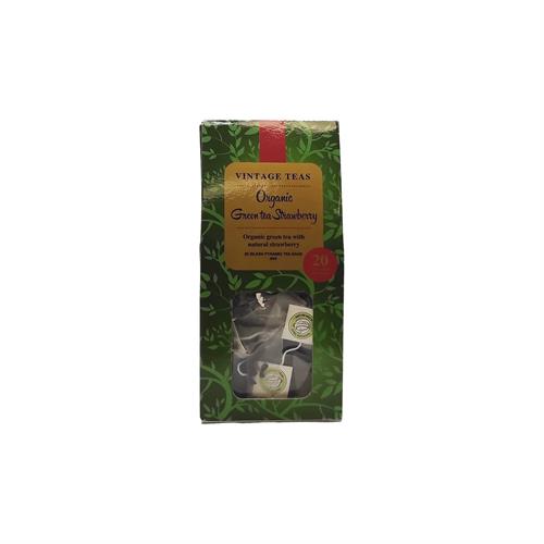 Vintage Organic Strawberry Green Tea 20S 40G