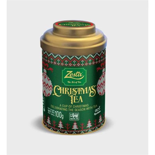 Zesta Christmas Tea Tin Caddi 100G