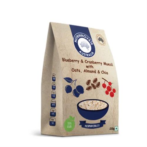 Nutrinnovate Blueberry And Cranberry Muesli 230G