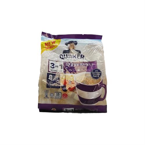 Quaker Berry Burst 3 In 1 Oat Cereal Drink 15S 450G