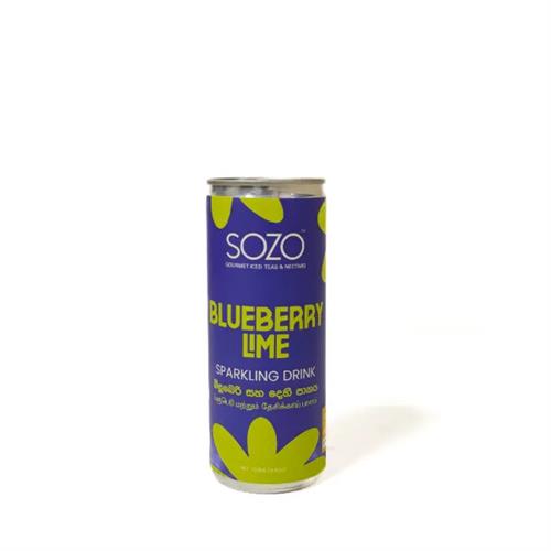 SOZO BLUEBERRY LIME SODA 250ML CAN