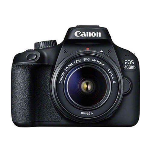 Canon EOS 4000D DSLR camera with EF-S 18-55 III lens