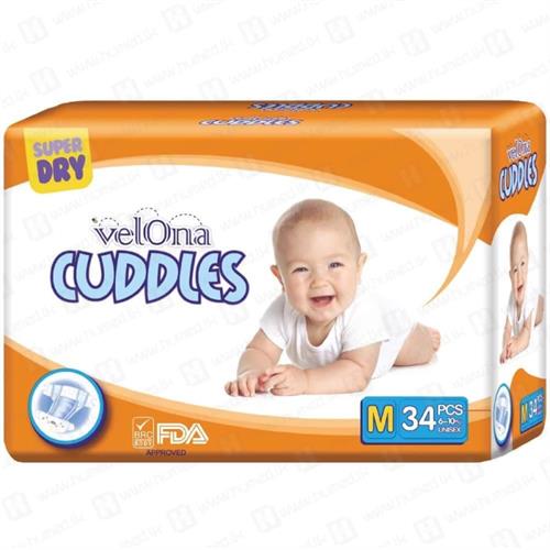 Velona Cuddles Dry Diapers Medium 34pcs Ultimate Comfort and Protection