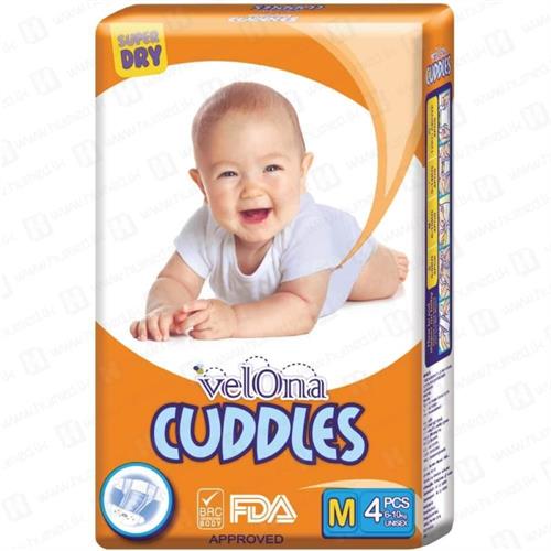 Velona Cuddles Dry Diapers Medium 4pcs Ultimate Comfort and Protection