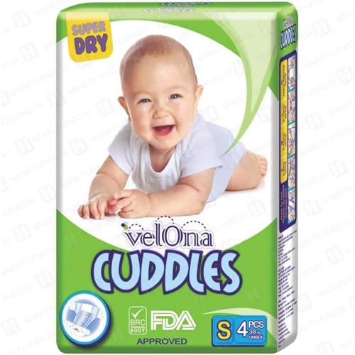 Velona Cuddles Dry Diapers Small 4pcs Ultimate Comfort and Protection