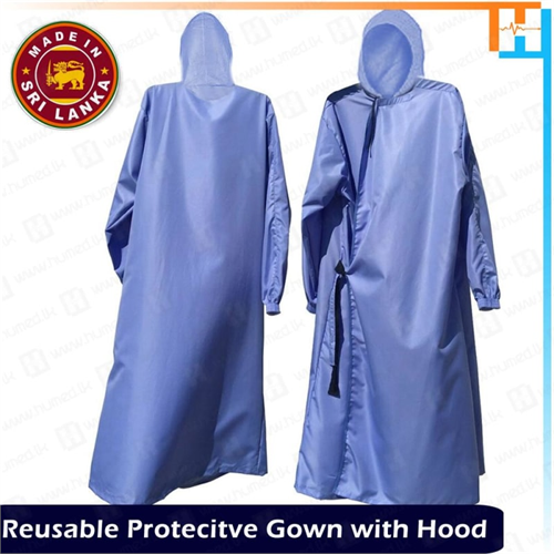 Reusable Gown with Hood Blue