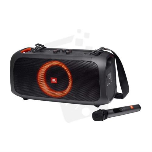 JBL PartyBox On-The-Go Portable party speaker with built-in lights and wireless mic