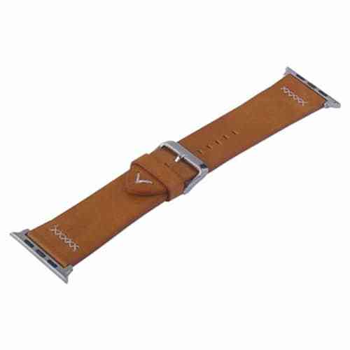 Coteetci WH5257 Leather Watch Band Apple Watch 44MM Brown