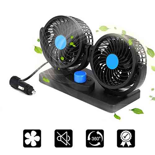 12V Dual Head Fan for Any Vehicle