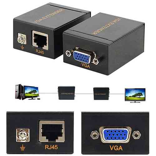 VGA Extender 60M VGA Signal Extender for RJ45 CAT5/6 60m