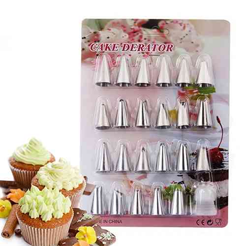 Cake Decorating Nozzle Set 24pcs with couplers Tool