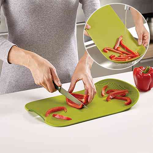 Chopping Board With Integrated Colander