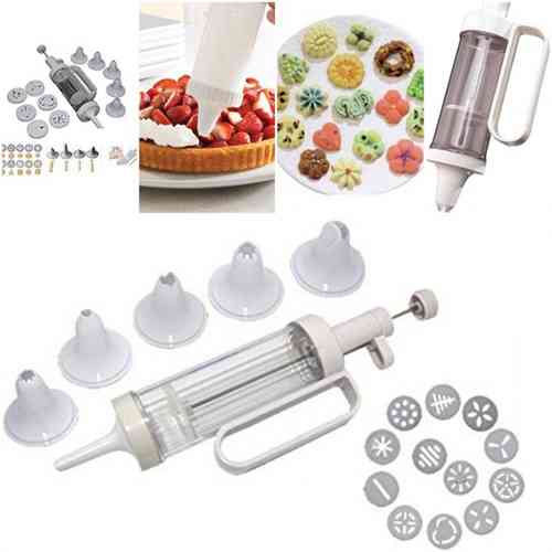 Cookie Press and Cake Decorator set 18pcs Biscuit Shaper Baking Kitchen Set