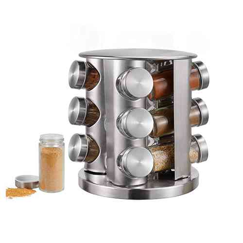 Stainless Steel Spice Rack 12pcs