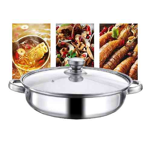 Hot Pot Food Warmer stainless steel 1 layer Sauce Pot