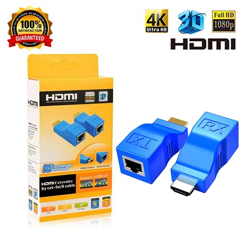 30M HDMI Extender HDMI to RJ45 Network Cable Converter