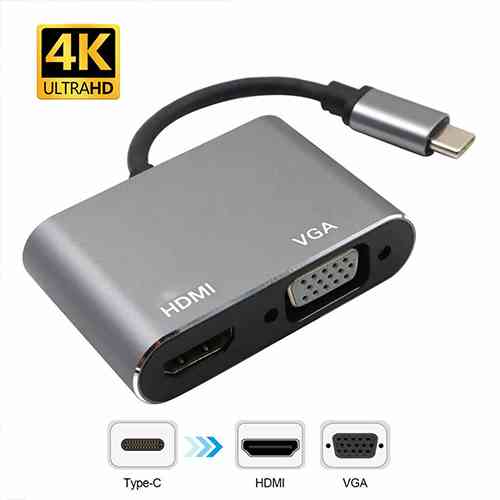 USB C to HDMI VGA Adapter