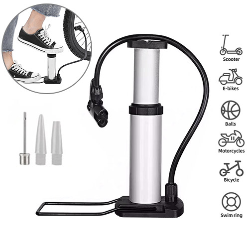 Portable Mini Foot Air Pump for Bicycle, Bike and Car