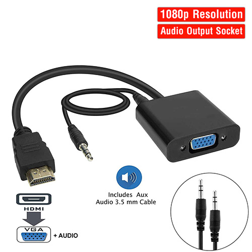 HDMI to VGA Converter with Audio Output