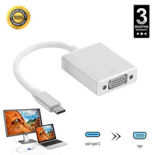 USB C to VGA Converter Adapter Type c to VGA Cable USB 3.1
