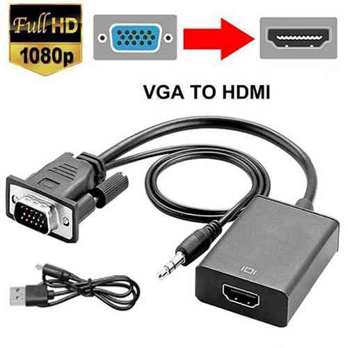 VGA to HDMI Converter Cable with Audio Support 1080P