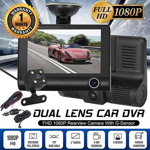 3 Camera Car DVR Dash Cam Vehicle Video Recorder