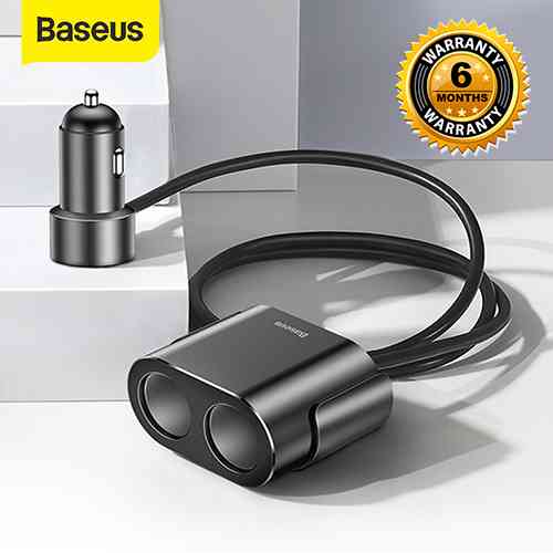 Baseus Car Cigarette Lighter Socket Splitter 12V-24V Dual USB Car Charger