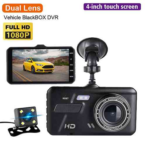 Car DVR Touch Camera 4 IPS Dual Lens Car FHD 1080P