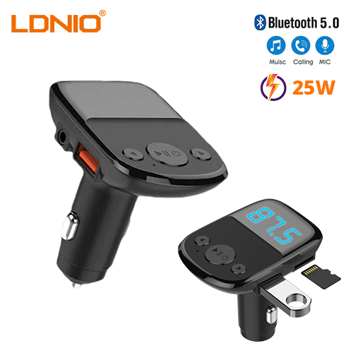 LDNIO 25W Fast charging Car charger with FM Transmitter C706Q