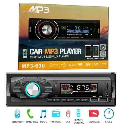 Bluetooth Car MP3 Player Mobile App Control Player Fm/Mp3/Usb/Sd/Aux