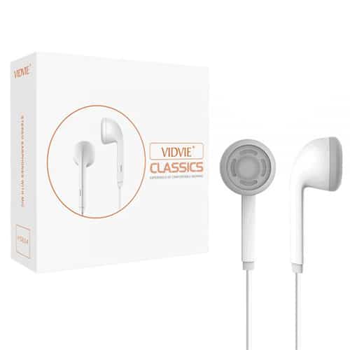 Vidvie HS614 White Classic Stereo Earphone