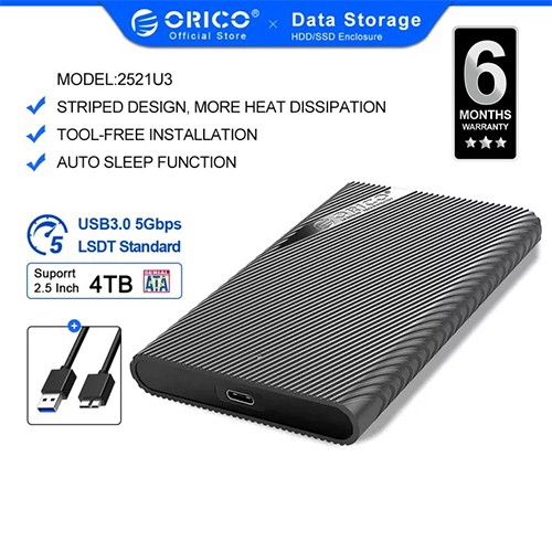 USB 3.0 Portable Hard Drive Enclosure Orico 2.5in 2521U3