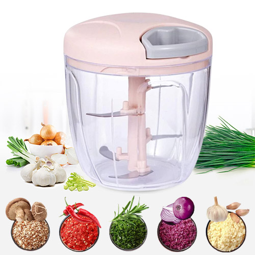 900ml Manual Food Chopper Multi-function Vegetable And Fruit cutter