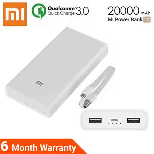 Xiaomi Mi 20000mAh Power Bank Fast Charging Dual USB