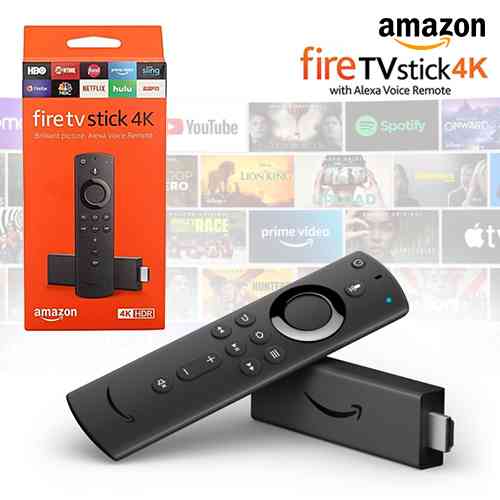 Amazon Fire TV Stick 4K streaming device with Alexa Voice Remote