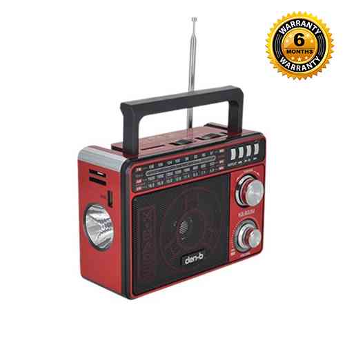 Den-b FM Radio/Music Player with LED Torch
