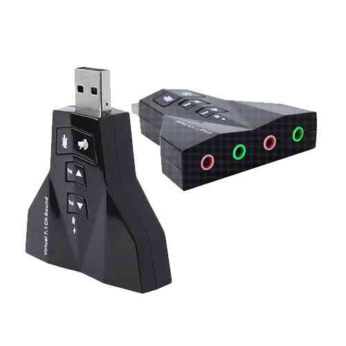 USB Sound Card Adapter External Virtual 7.1 Channel 3D Sound Card