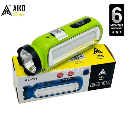 Rechargeable Torch with side Light Aiko AS-691