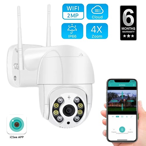 ICsee Outdoor Wifi IP Camera Ai Human Detection CCTV