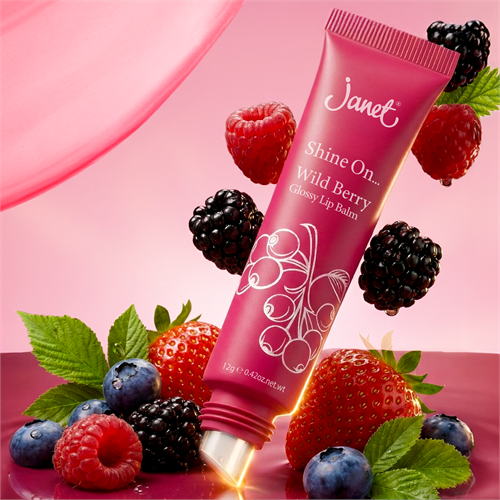 Janet Shine On Wild Berry - Glossy Lip Balm