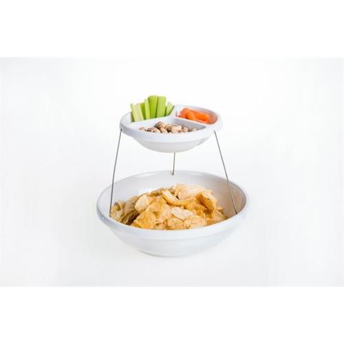 Collapsible Twist Fold Party Bowl 2 Tier