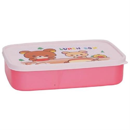 Daxer Plastic Rectangle Lunch Box Pink DLB 02