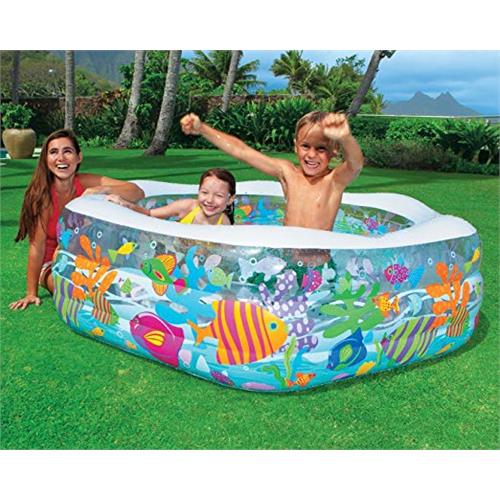 Intex 12 Hexagonal Paddling Pool with Ocean Reef Design 56493NP