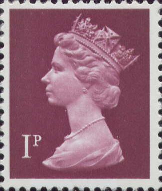 Great Britain 1971 1 Pence Brownish Purple 15-09-1971