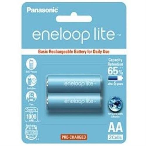 Panasonic Eneloop Lite AA Rechargeable Battery 2 PCS (1000mAh) BK-3LCCE/2BT